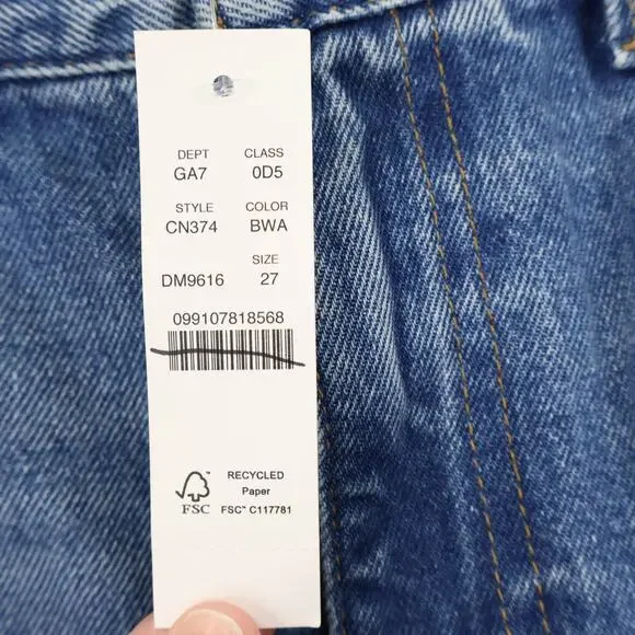 J.Crew Mid Rise Relaxed Straight Jean with Suede Stripe Size 27 NWT - Picture 6 of 9